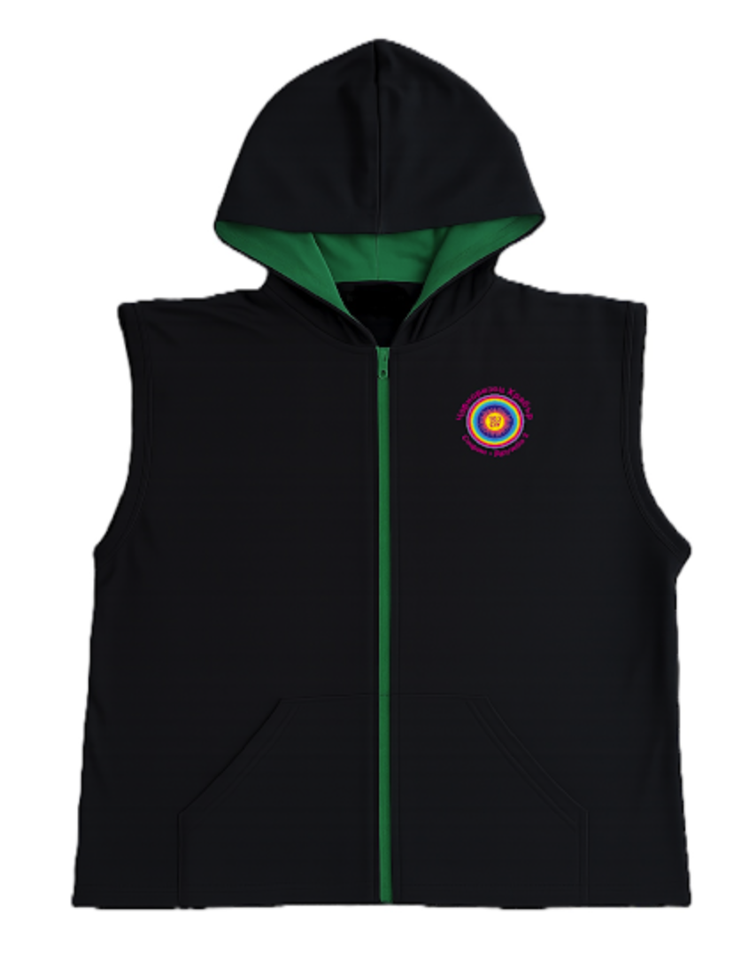 Син ватиран елек